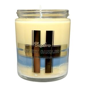 Luxury Candles - Cream and Blue  Scented Candle